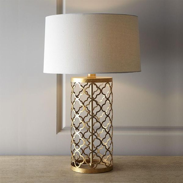 

gold bird cage table lamps for living room bedroom office desk lamp modern led standing light fixtures bedside home art decor