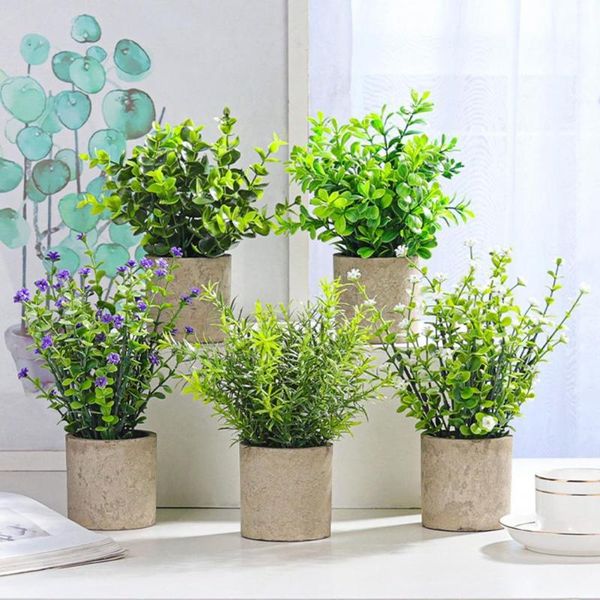 

decorative flowers & wreaths 1 set artificial potted plant beautiful eco-friendly pvc desksimulation for balcony garden home decoration