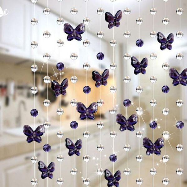 

blinds home decor butterfly string beaded diy shiny room window glitter divider crystal curtain
