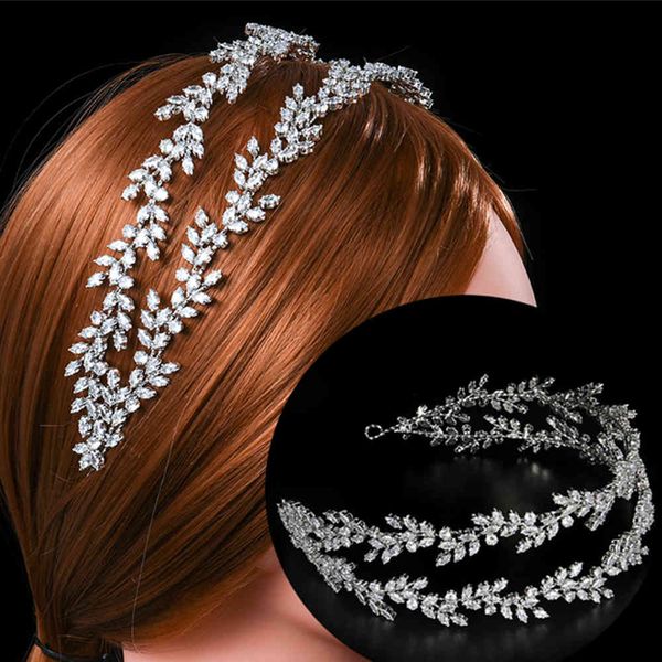 

miraculous european fashion headbands luxury bridal crowns elegant headwear prom hair wear wedding jewelry cz tiaras, Slivery;golden