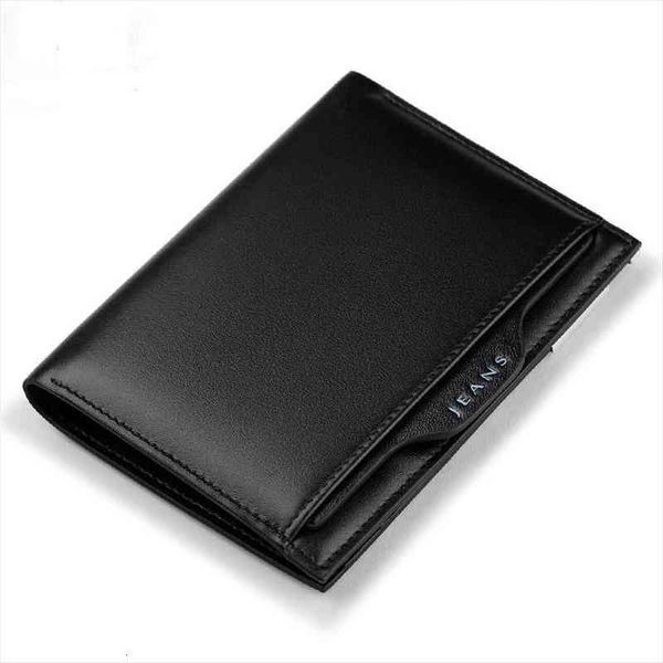 

ultra thin leather wallet mens short fashion multi function large capacity buckle clip detachable drivers license case, Red;black