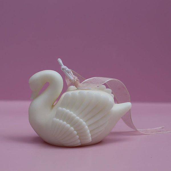 

craft tools swan shape candle mold 3d animals wax silicone molds plaster crafts decoration tool