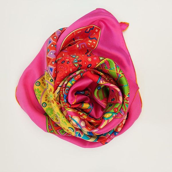 

scarves 2021 100% silk large square scarf 110x110cm, Blue;gray