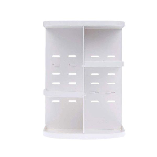 

bathroom storage & organization 360 degree rotating box adjustable cosmetic organizer case large capacity makeup brushes toner creams lipsti