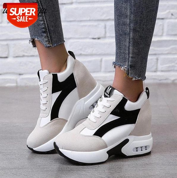 

platform sneakers shoes red black casual women ladies heels wedge zapatillas mujer 2021 #l88g