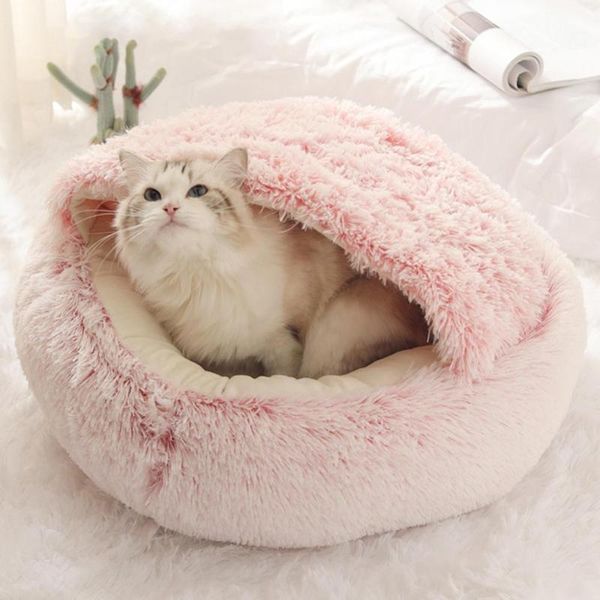 

cat beds & furniture round soft plush pearl velvet stuffed dog bed house cushion pet supplies sleeping nest Â pets accessoriesÂ