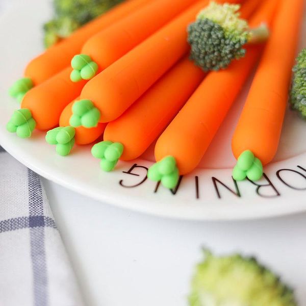 

gel pens cute cartoon carrots modelling neutral pen signature black student supplies 0.5 only
