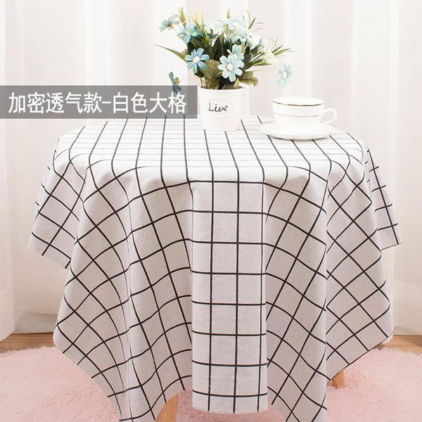 

table cloth 200cm tablecloth cotton round dining cover nordic printed home decor white green dust for kitchen