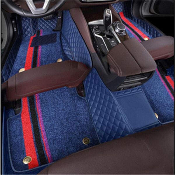 Specializzato nella produzione di BMW m1 m3 m5 x6m m4 m6 tappetino per auto di alta qualità su e giù due strati di coperta in pelle materiale insapore non tossico