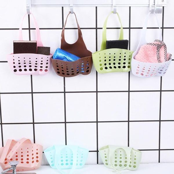 

kitchen storage & organization adjustable sink sponge holder dish cloth drain rack hanging basket shelf bathroom organizer faucet gadg d6m8