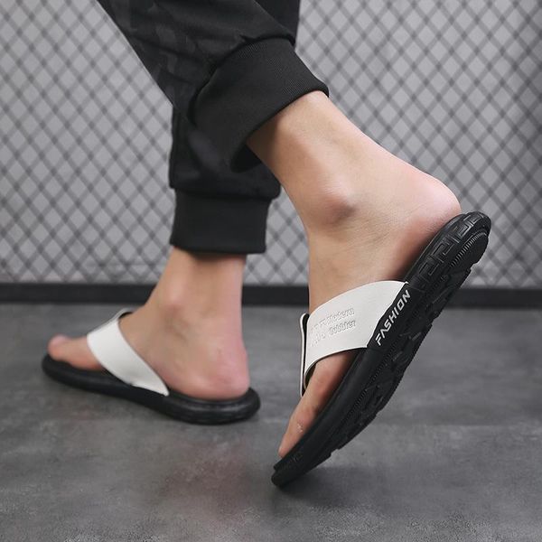 

slippers men summer beach shoes zomer schoenen mannen zapatillas de verano hombre men's breathable, Black