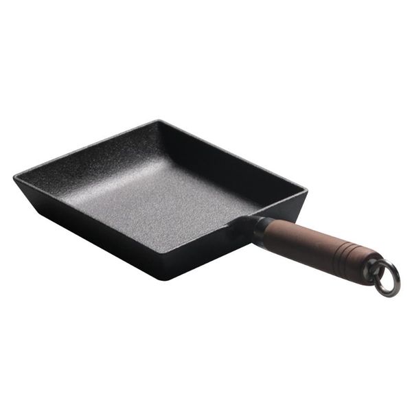 

heat resistant omelette cast iron japanese style no coating thickened tamagoyaki tools kitchen rectangle mini frying pan pans