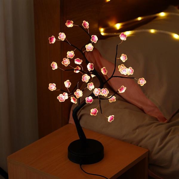

night lights led light christmas tree fairy atmosphere table lamp for home bedroom party decor year holiday lighting usb/battery