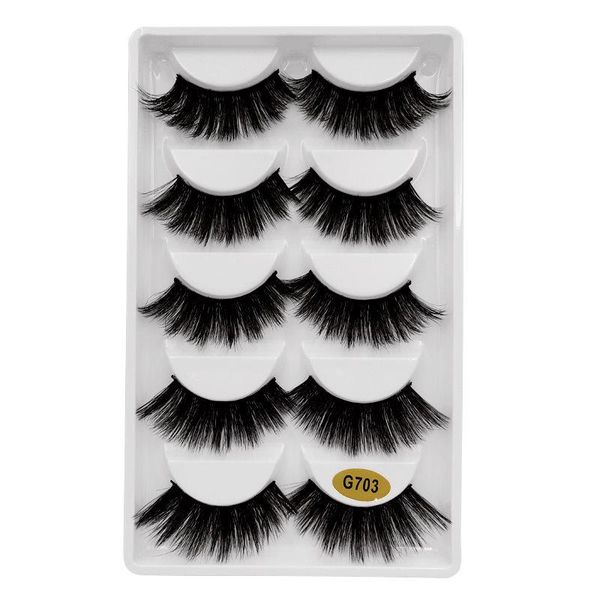 

false eyelashes 5 pairs lashes in bulk mix 3d mink wholesale natural women