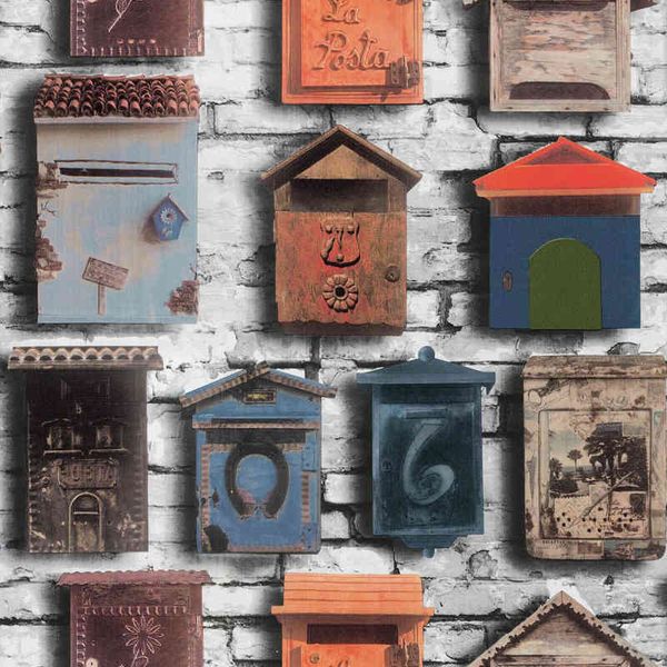 

artistic personality trend creative wallpaper fashion sticker nostalgic decoration background wall clothing hairdressing shop