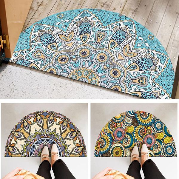 

bathroom rugs entrance doormat anti slip floor mat boho style bedroom carpet half round enthnic strong water absorbent bath mats carpets