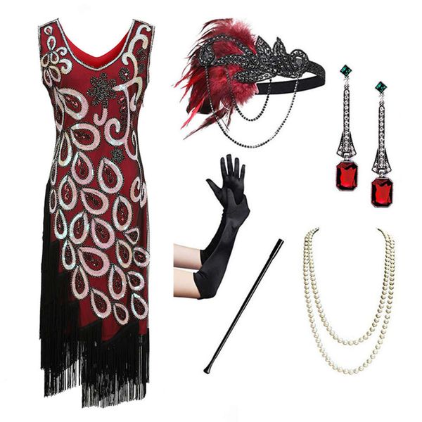 

sequin peacock tassel banquet party, White;black