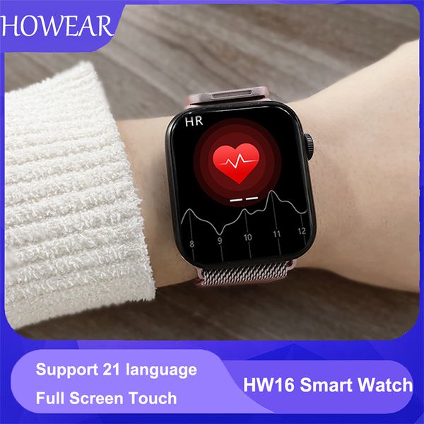 

original hw16 44mm smart watch series6 men 320*385 screen custom picture smartwatch women bluetoothcall 2021 pk fk88 iwo13 w46g, Slivery;brown