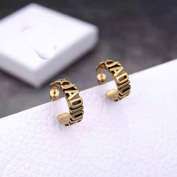 

designer jewelry letter star fashion simple 925 silver needle earrings female jeaq, Golden