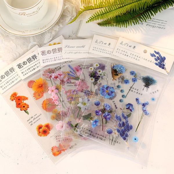 

multiple flower stickers decorative scrapbooking stick label diary notebooks stationery material gift wrap