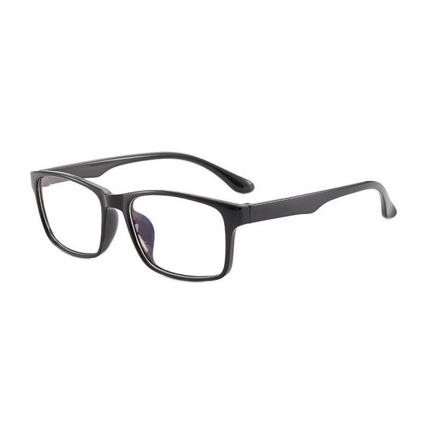 

fashion sunglasses frames men anti blue light blocking glasses women square eye fatigue computer gaming goggles clear lens transparent glass, Black