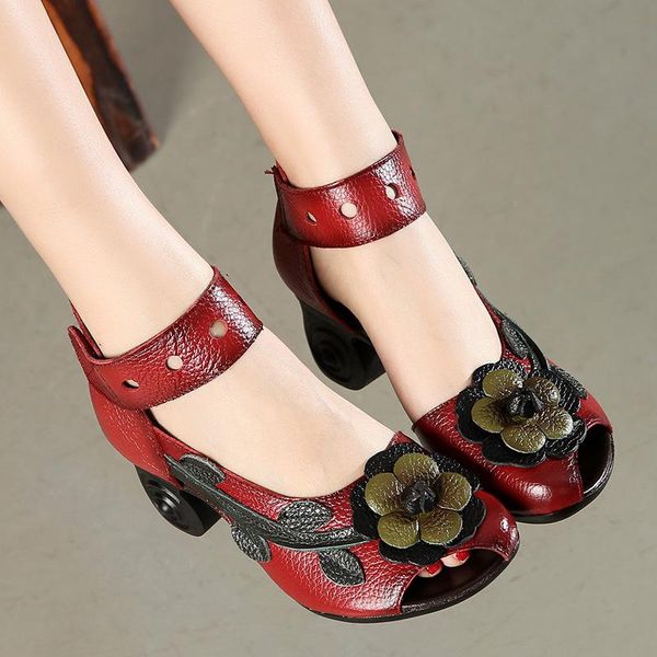 

summer women sandals platform casual shoes genuine leather female fashion comfort ladies walking vintage, Black