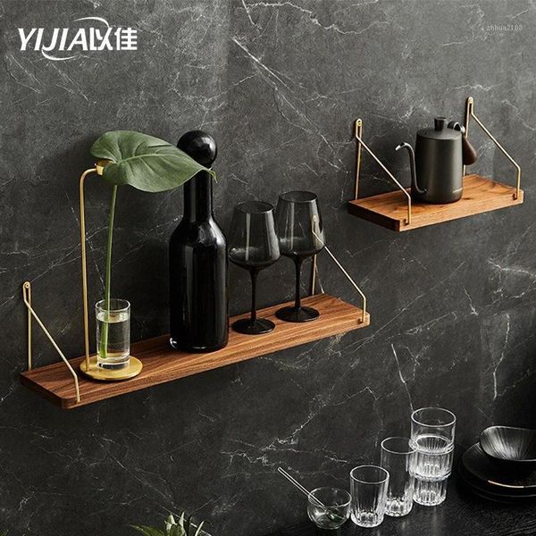 

bathroom shelves word shelf partition solid wood brass wall hanging living room kitchen dining storage rack1