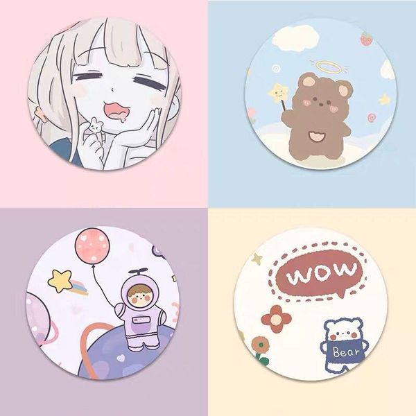

mouse pads & wrist rests mairuige kawaii round pad soft mat for game computer desk non-slip rubbe pc waterproof office mousepad 20x20cm