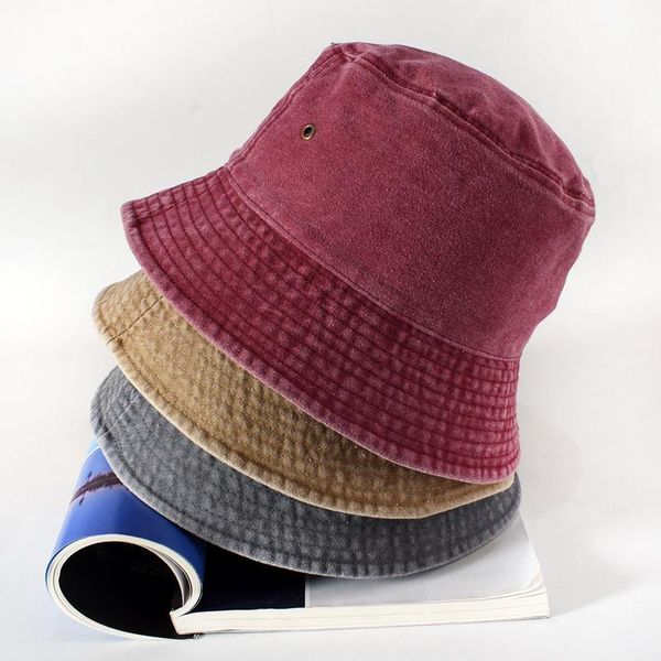 

wide brim hats 2021 fisherman's hat bucket fashion bob caps hip hop gorros men women panama warm windproof outdoor, Blue;gray