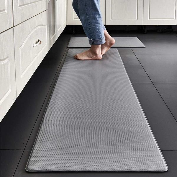 

carpets 2pc/set pu leather kitchen carpet waterproof oilproof mat non slip floor for living room bedroom doormat