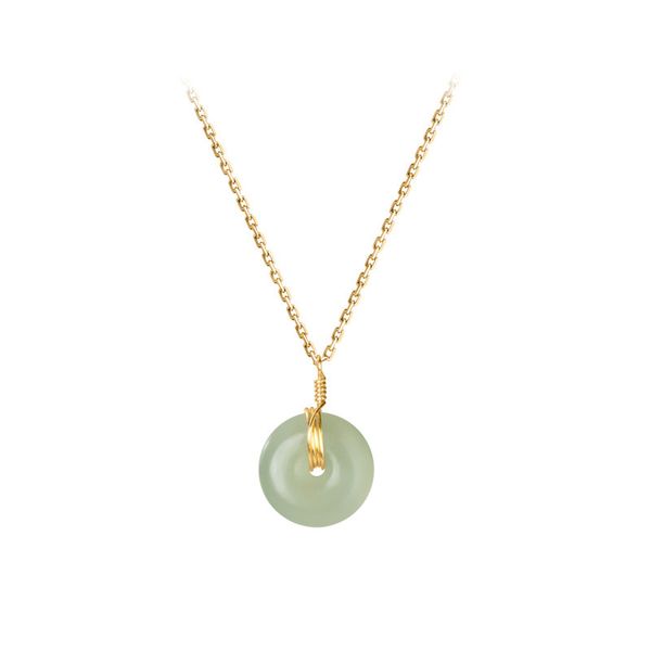 

natural hetian jade cheongsam pendant necklace 925 silver fashion jewelry chalcedony amulet gifts for women