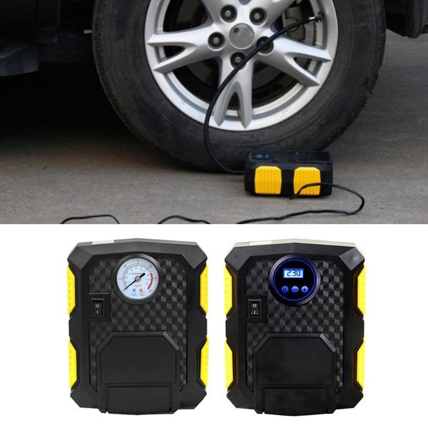

inflatable pump portable car digital pointer tire inflator 150psi air compressor 12v with gauge light long cord