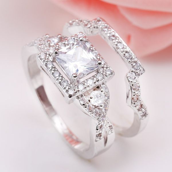 

selling creative modeling high grade trend platinum plated set ring, Silver