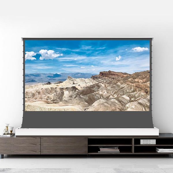 

projection screens vividstorm 100 inches s electric floor screen alr obsidian 08 projector film 4k fold