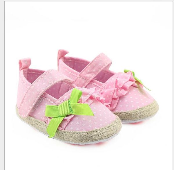 

first walkers baby girl shoes casual dots lace-up non-slip