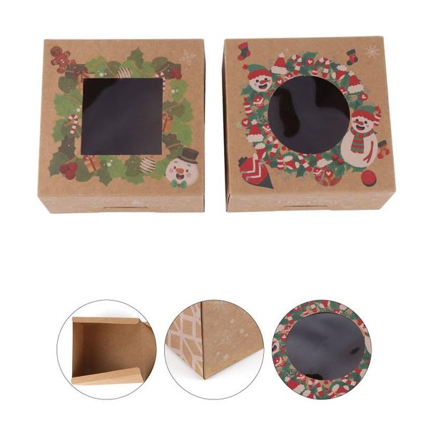 

gift wrap 12pcs dessert packing boxes christmas baking cupcake (random style)