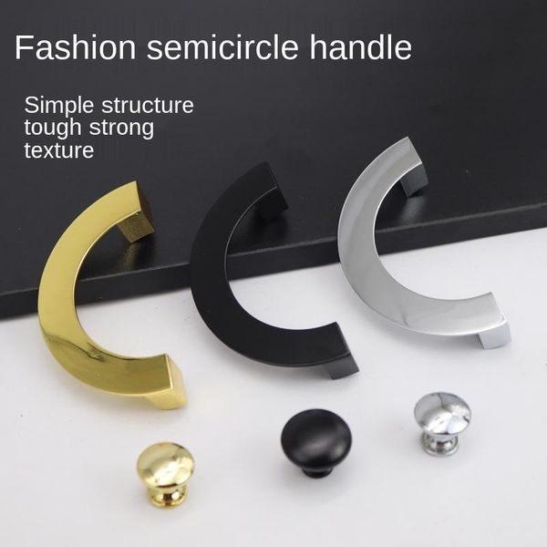 

handles & pulls semicircle handle wardrobe door modern simple bedside cabinet gold drawer