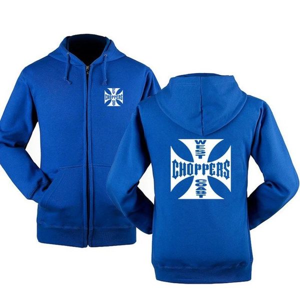 

men's hoodies & sweatshirts 2021 spring autumn sweatshirt west choppers men streetwear fleece zipper hooded jacket hip hop tracksuit, Black