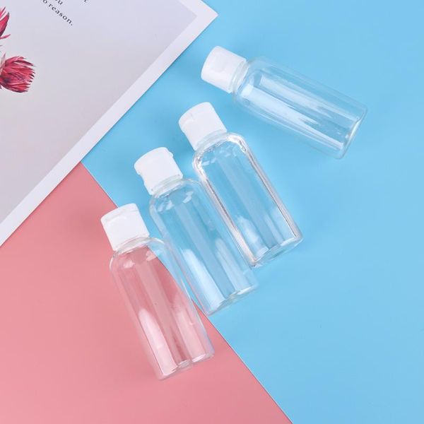 

4pcs empty lotion cosmetic bottles travel containers with flip caps refillable professional points bottling storage & jars