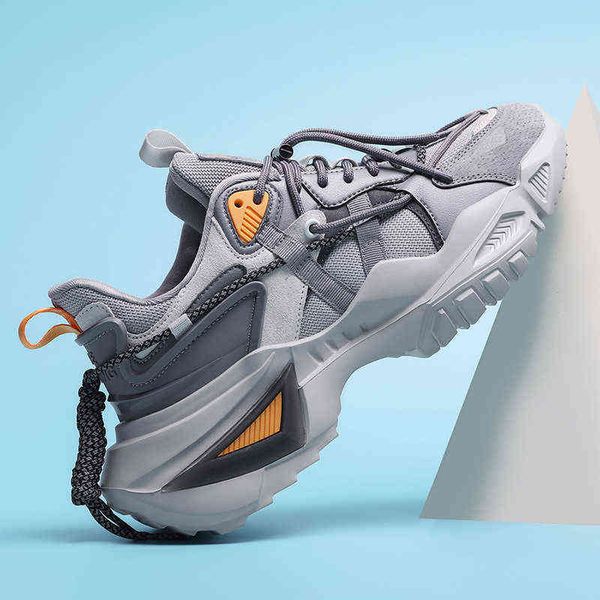

dress shoes sports shoes sports men's fashion korean version breathable fashion thick bottom jogging spring national fashion dad, Black