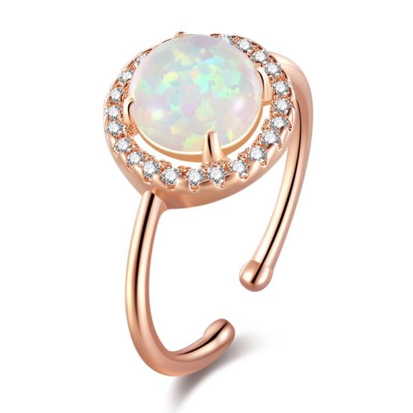 

wedding rings garilina accessories white opal cubic zirconia ring female opening adjustable fashion charm jewelry r2284, Slivery;golden