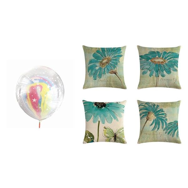 

pillow case -10pcs double layer stars agate balloon wedding with chic sunflowers sofa throw cover