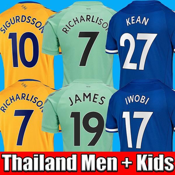 

thailand quality 20 21 soccer jerseys 2020 2021 james home away 3rd blue football soccer kits men kids sets uniform, Black;yellow
