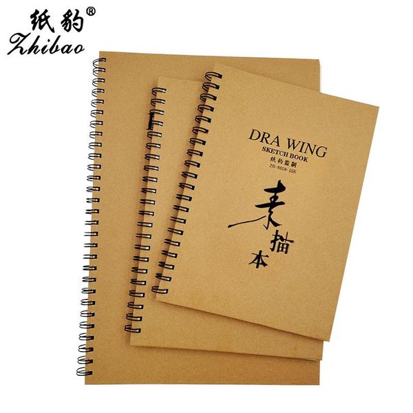 

16k professional art painting sketchbook coil hard face notepads, Purple;pink