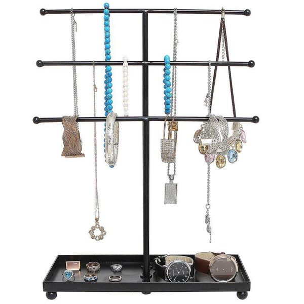 

jewelry pouches, bags metal 3 tier tablebracelet & necklace organizer display tree rack x7jb, Pink;blue
