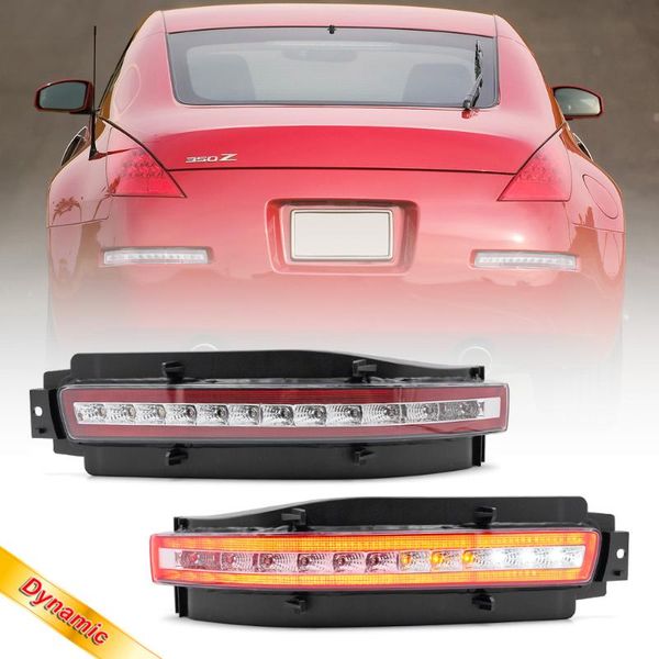 

emergency lights for 350z 2003-2009 led rear fog braking light backup revering dynamic amber turn signal brake lamp
