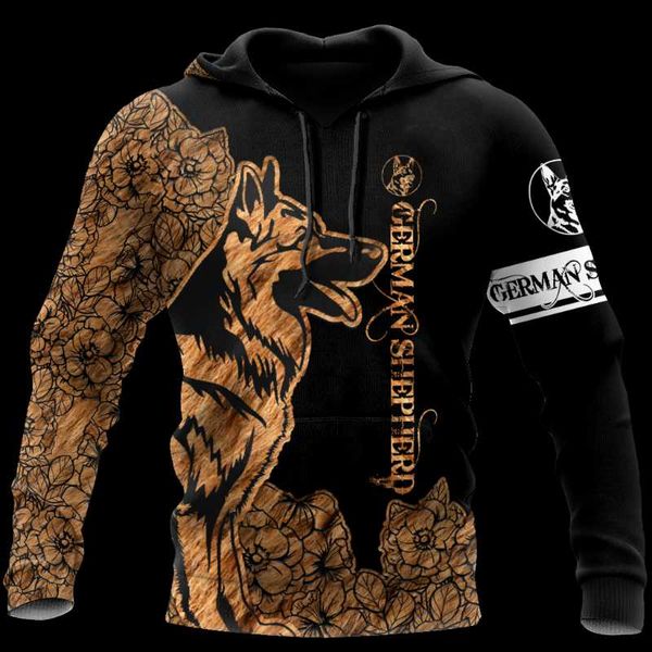 

men's hoodies & sweatshirts plstar cosmos 3dprinted est german shepherd love dog art harajuku streetwear unique casual hoodies/sweats, Black
