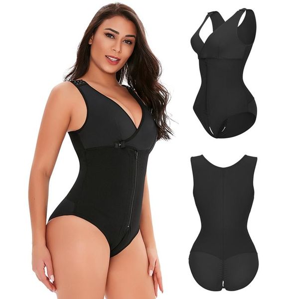 

women's shapers thong corset pulling underwear body shaper suit waist trainer fajas bodyshaper women slimming shapewear with bra bodysu, Black;white
