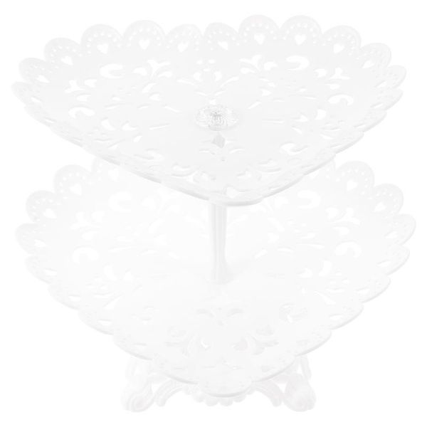 

dishes & plates 1pc pierced storage tray plate candy double layer