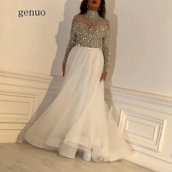

casual dresses sparkly women mesh dress sheer a line long maxi mock neck elegant evening party slim white organza vestidos outfits, Black;gray